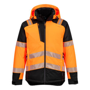 Portwest Narancs/Fekete PW3 Hi-Vis télikabát T160OBR