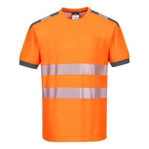 Portwest Narancs/Szürke PW3 Hi-Vis póló S/S T181OGY