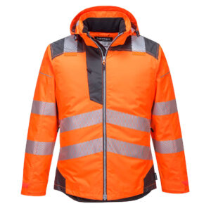 Portwest Narancs/Szürke PW3 Hi-Vis télikabát T400OGY