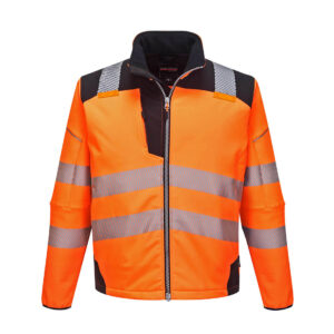 Portwest Narancs/Fekete PW3 Hi-Vis Softshell kabát T402OBR