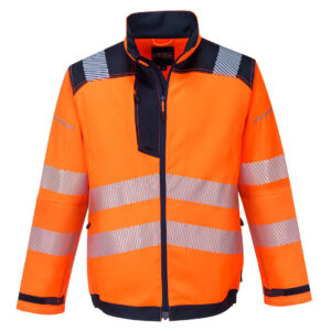 Portwest Narancs/Navy PW3 Hi-Vis kabát T500ONR