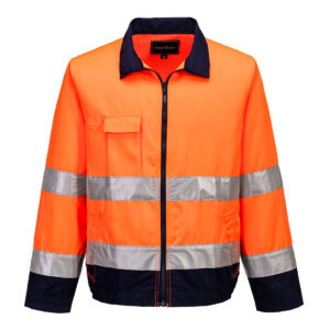 Portwest Narancs/Navy Madrid Hi-Vis kabát TX70ONR